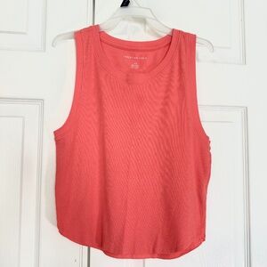 American Eagle Women's Hot Pink Cropped Tank Top Size Large